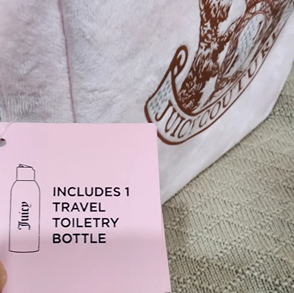 Juicy Couture Light Pink Cosmetic Case with Gold Logo New - Picture 4 of 5